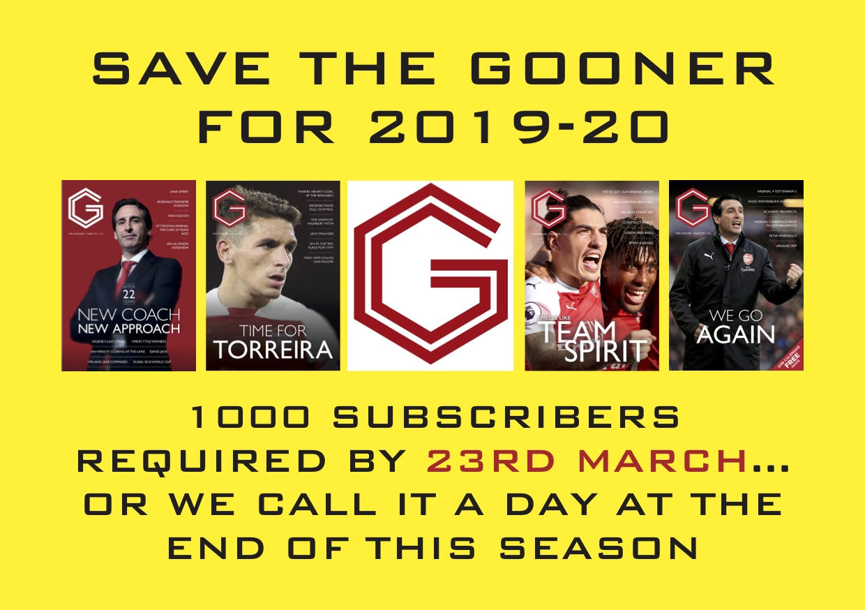 One More Year? Save Your Gooner for 2019/20!