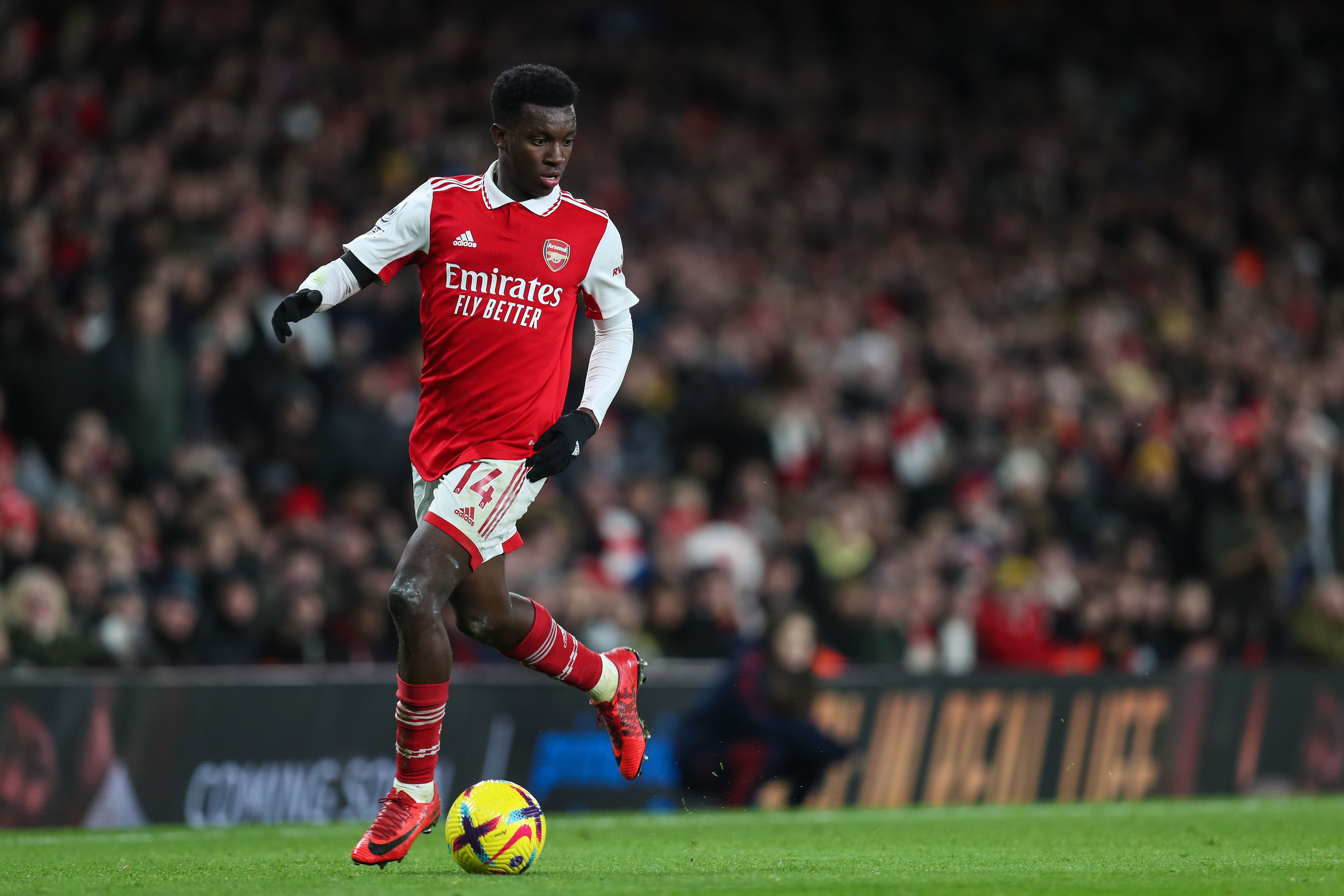 Arsenal boss Mikel Arteta hails striker Eddie Nketiah after Gunners move seven points clear 