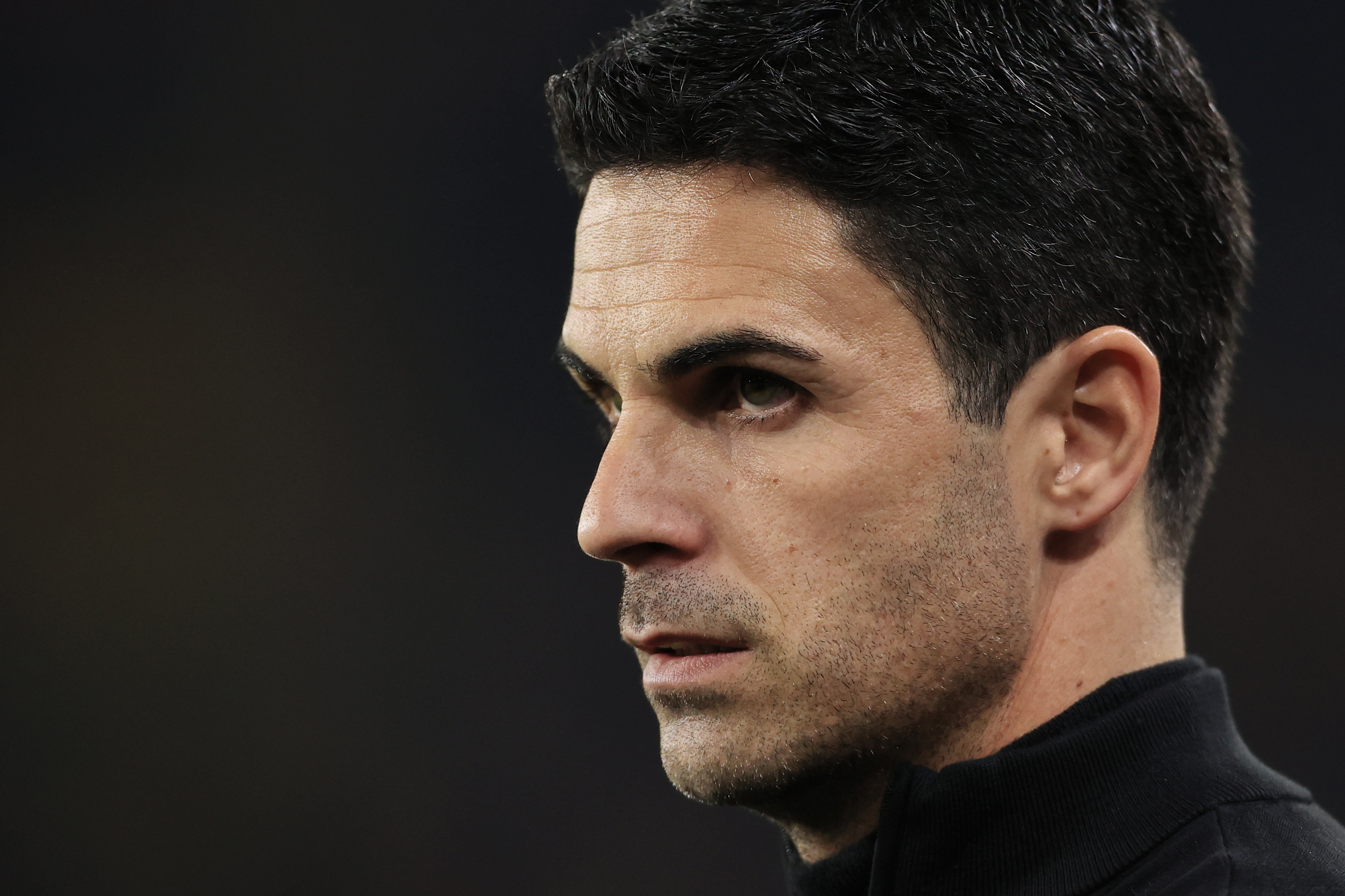 Mikel Arteta faces the press after Arsenal's victory over Oxford United in the FA Cup