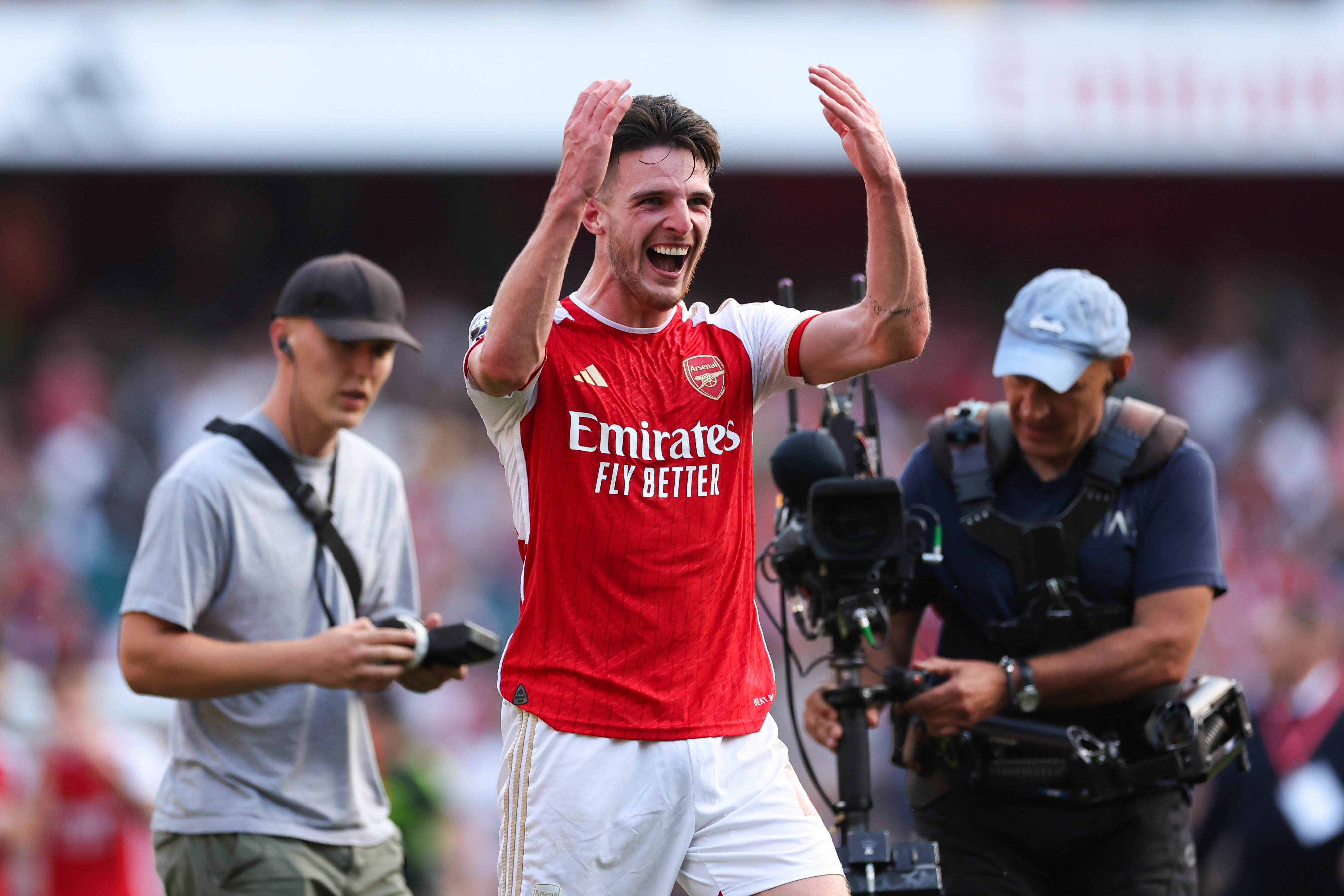 Rice Rice Baby! Arsenal hero Declan opens up after late goal to send Gunners on way to vital victory over United 