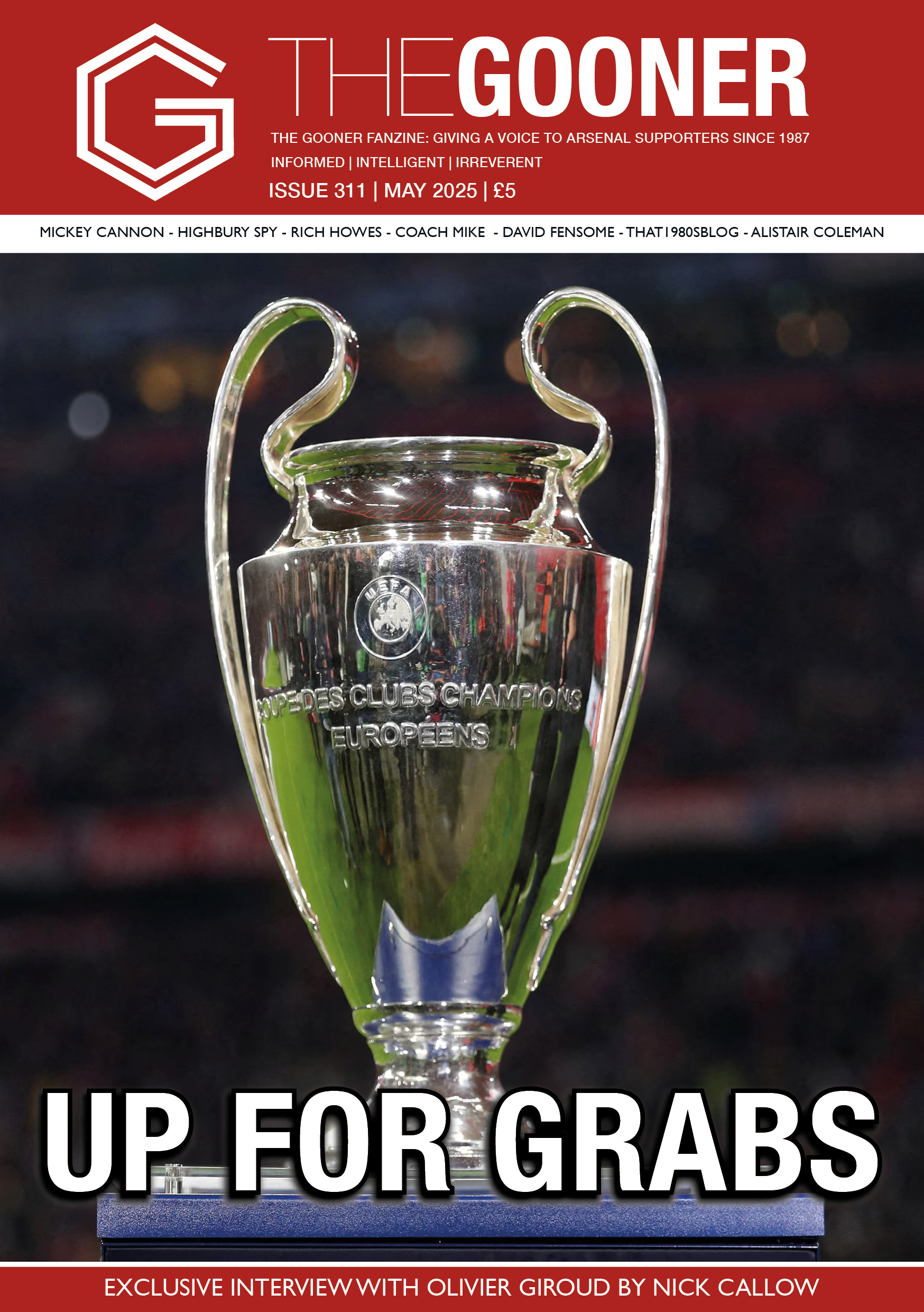 Getcha Gooner: Arsenal supporters pre-order your copy of Issue 311 and help keep us alive  