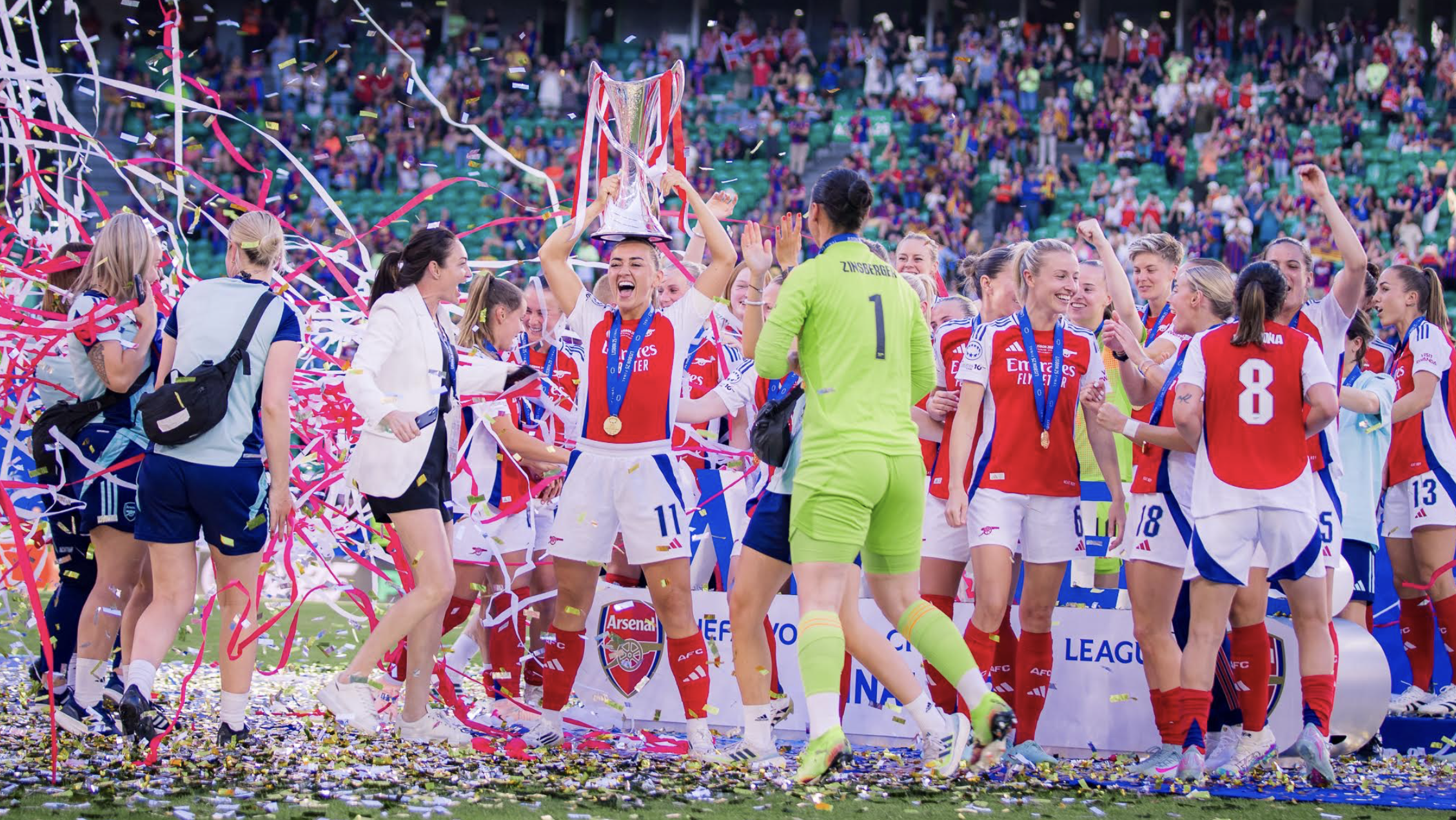 GALLERY: Arsenal Women lift 2025 Champions League trophy - Part Two 