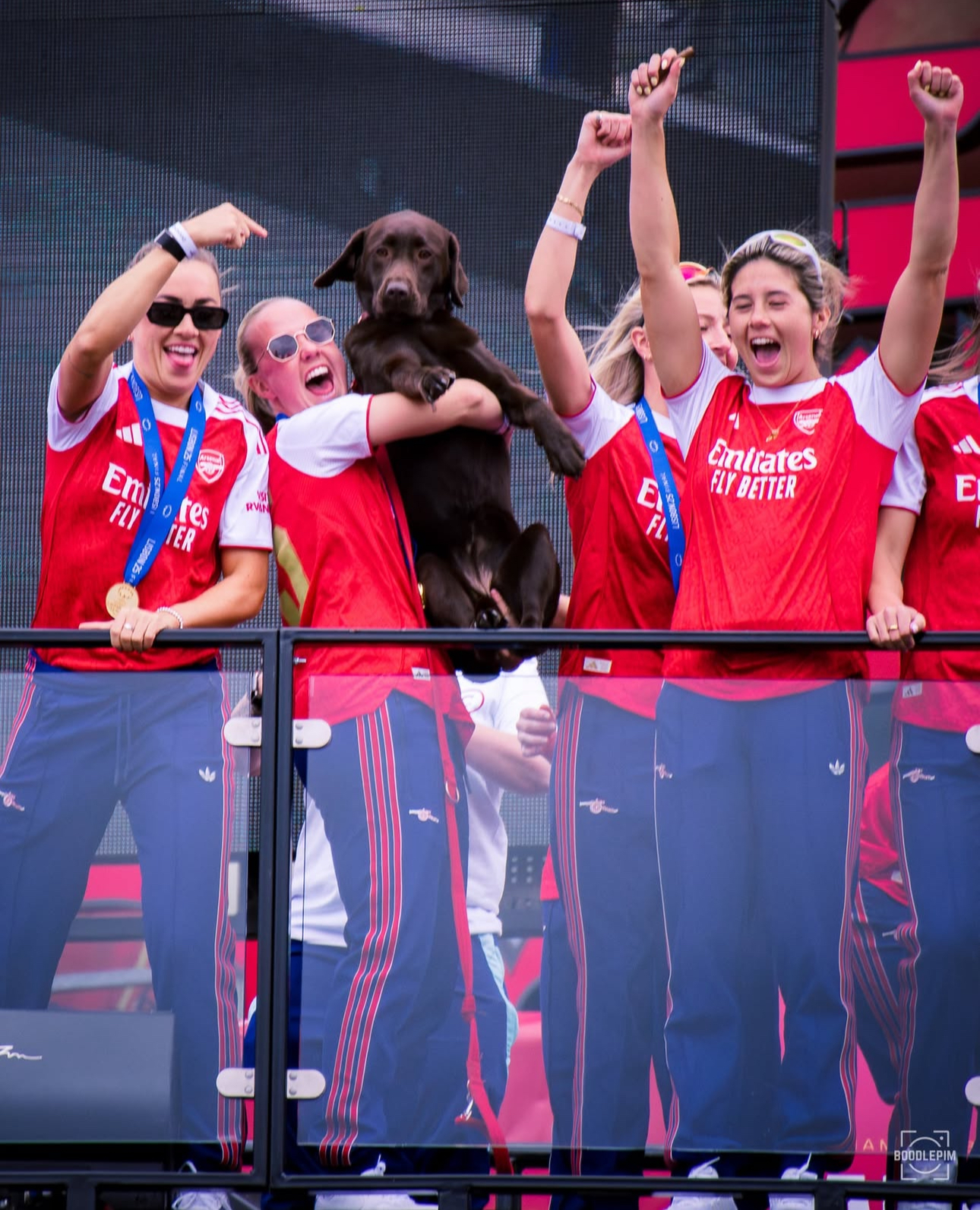 GALLERY: Arsenal Women 2025 Champions League winners Part Three - Legends and Labradors at the victory parade as Katie McCabe steals the show  
