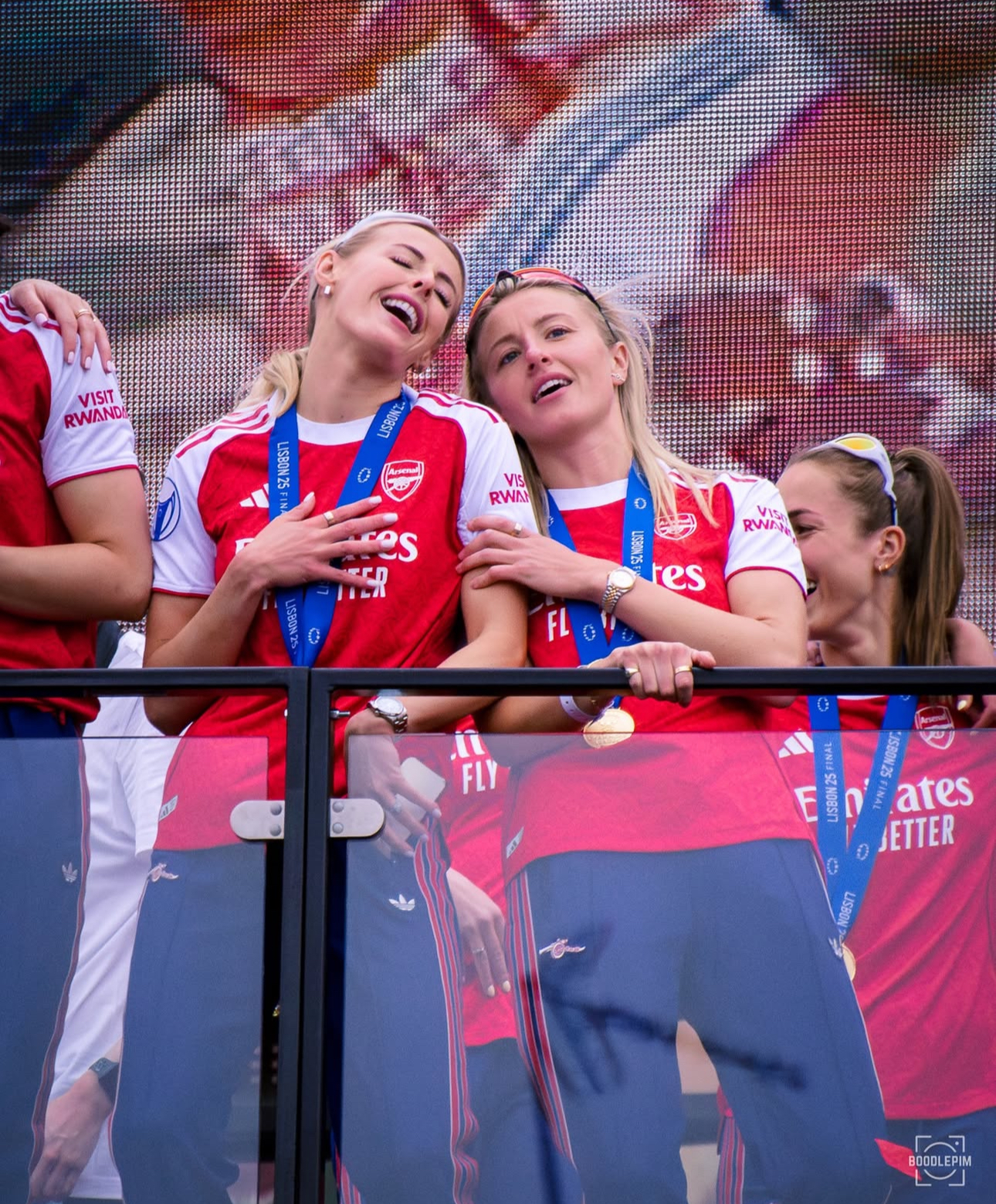 GALLERY: Arsenal Women 2025 Champions League winners Part Three - Legends and Labradors at the victory parade as Katie McCabe steals the show  
