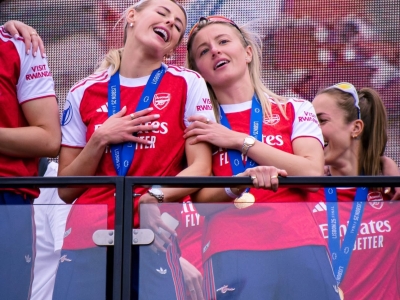 GALLERY: Arsenal Women 2025 Champions League winners Part Three - Legends and Labradors at the victory parade as Katie McCabe steals the show  