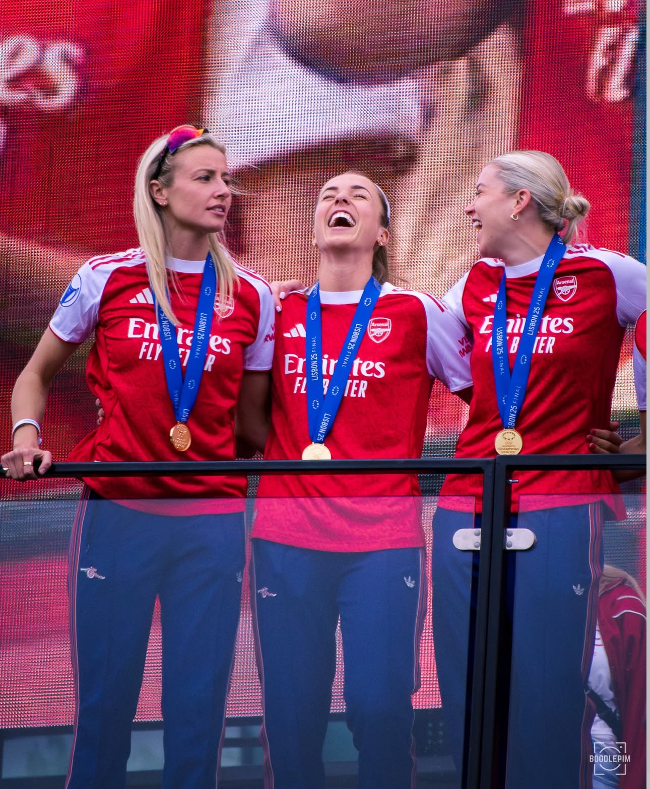 GALLERY: Arsenal Women 2025 Champions League winners Part Three - Legends and Labradors at the victory parade as Katie McCabe steals the show  