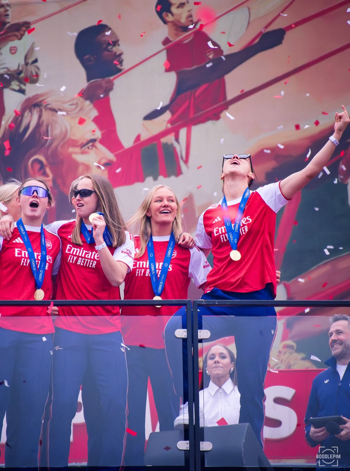 GALLERY: Arsenal Women 2025 Champions League winners Part Three - Legends and Labradors at the victory parade as Katie McCabe steals the show  