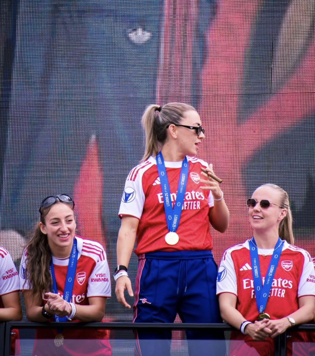 GALLERY: Arsenal Women 2025 Champions League winners Part Three - Legends and Labradors at the victory parade as Katie McCabe steals the show  