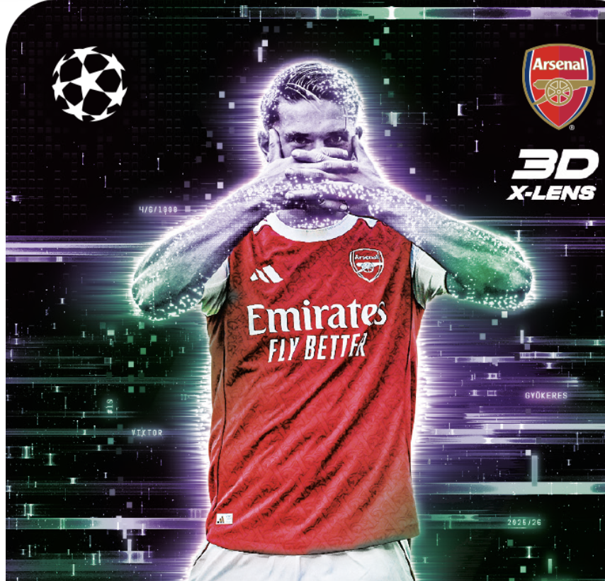 Match Attax Extra: Champions League special including 3D X-Lens Cards featuring Arsenal's Gyökeres