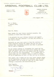 A letter from Terry Neill