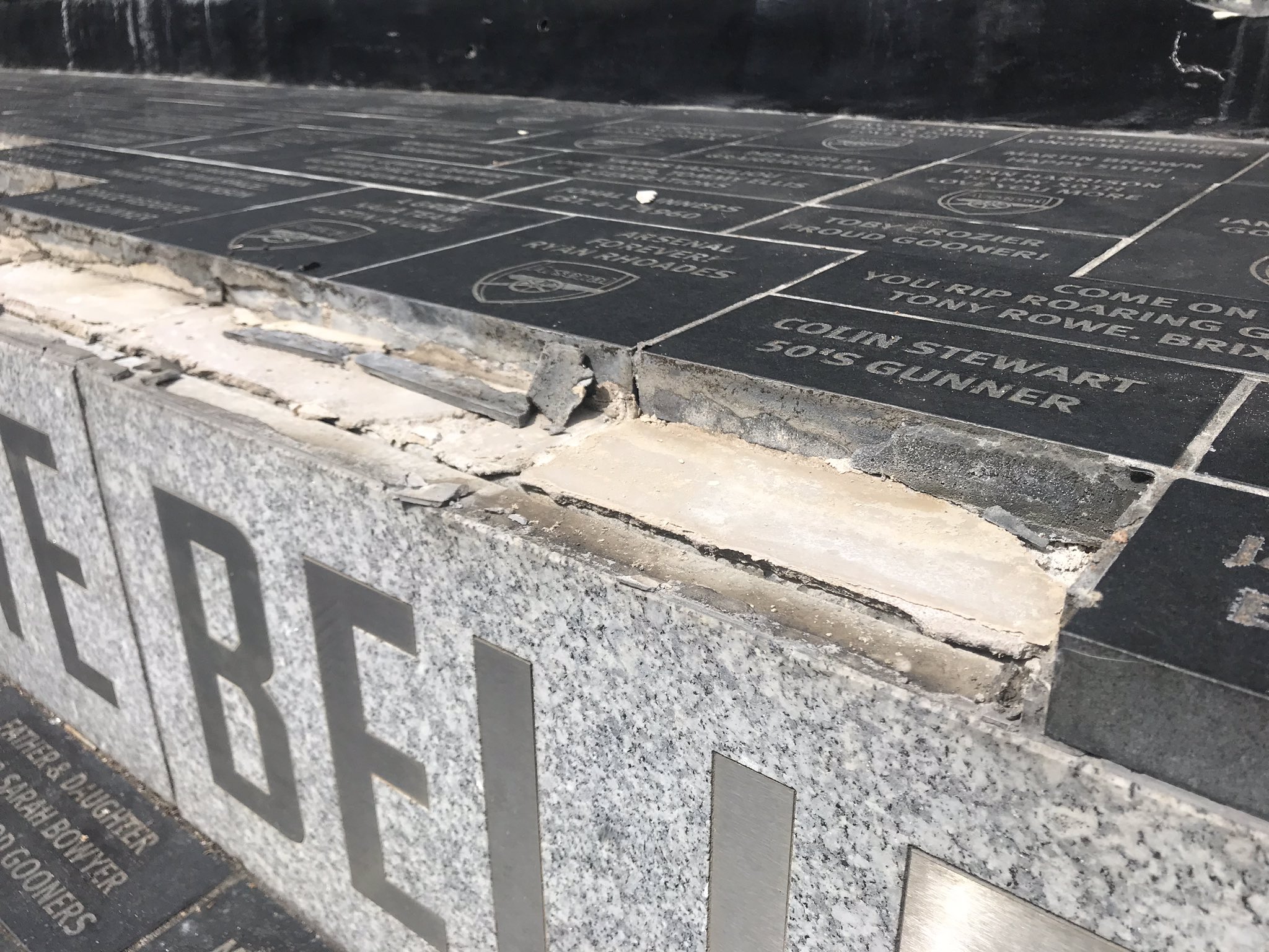 IS NOTHING SACRED – VANDALS DESECRATE ARSENAL MEMORIALS OUTSIDE EMIRATES